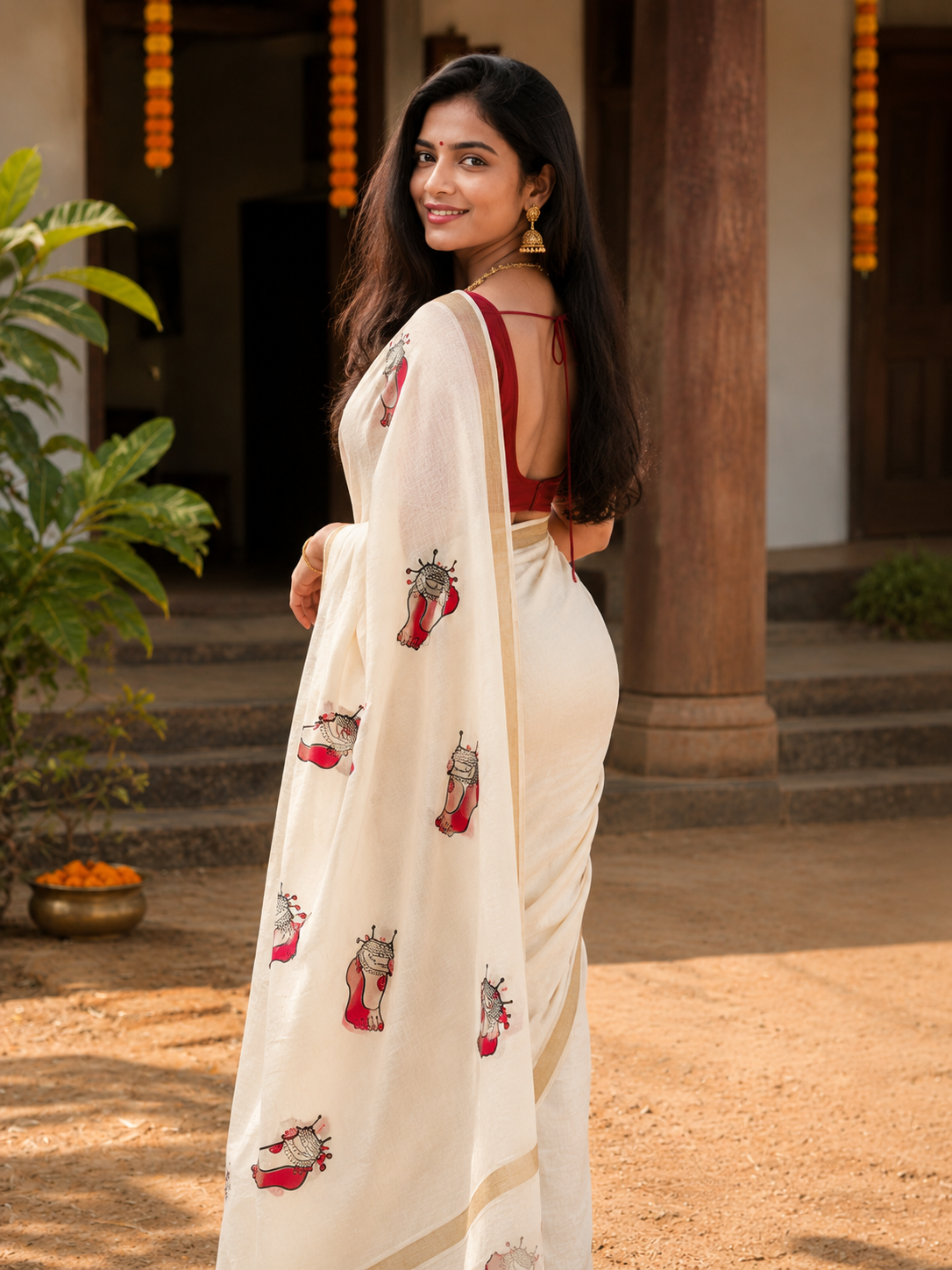 Rasa Charanam- Feet Of Dancer cotton Set mundu