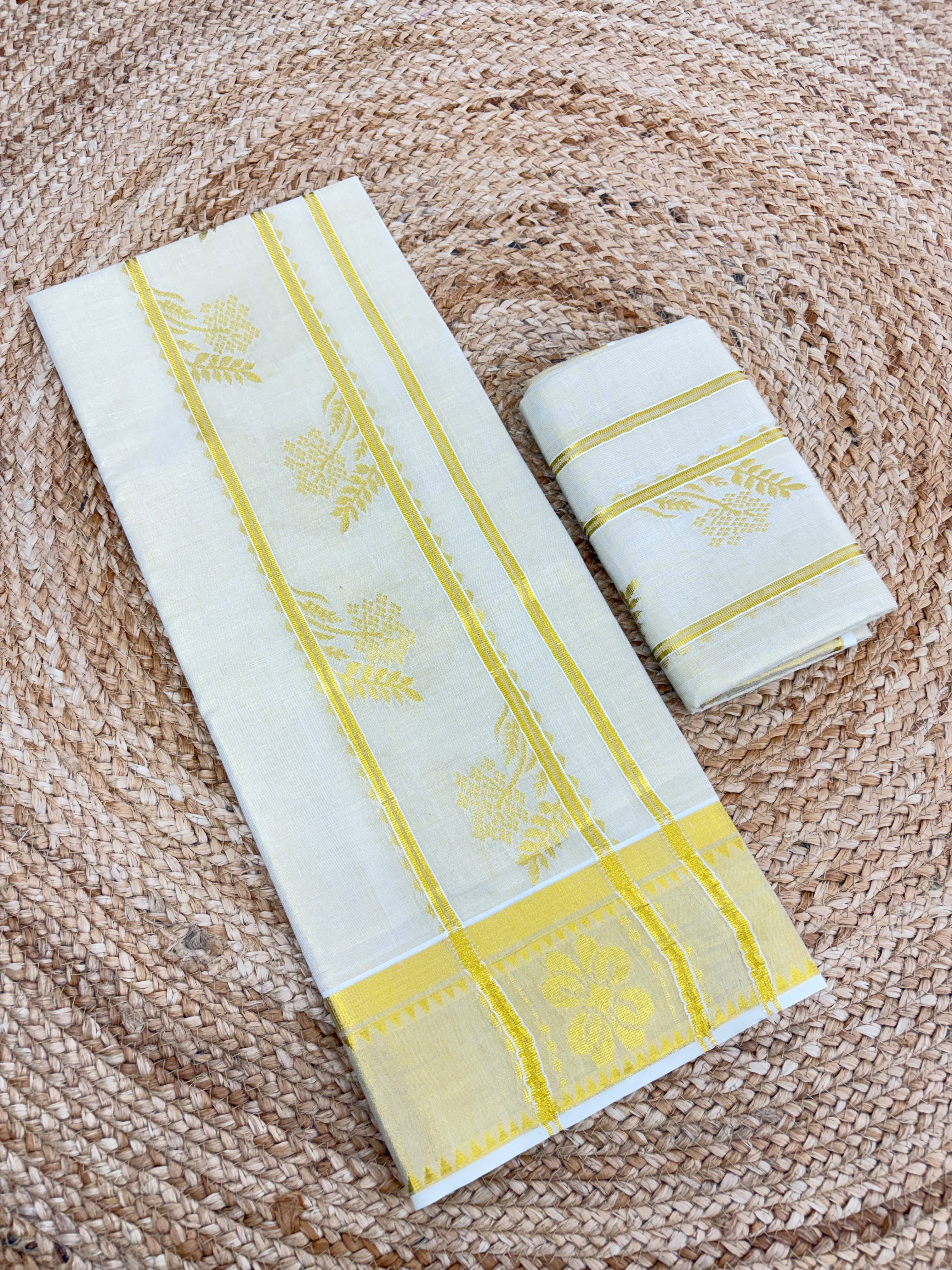 Malika : Premium Golden Tissue Setmundu