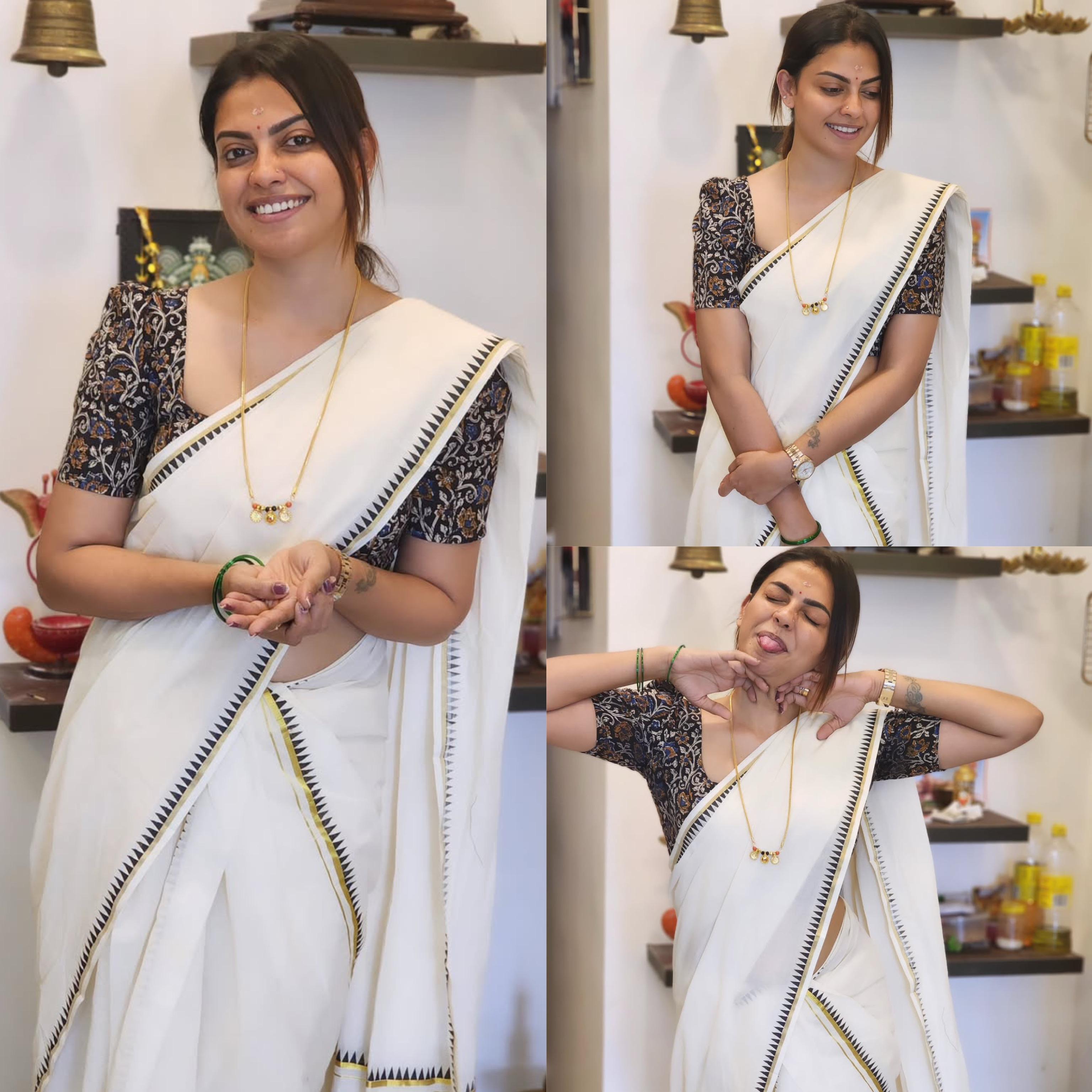 Anu Shree inspired temple set mundu 2.80 Premium quality