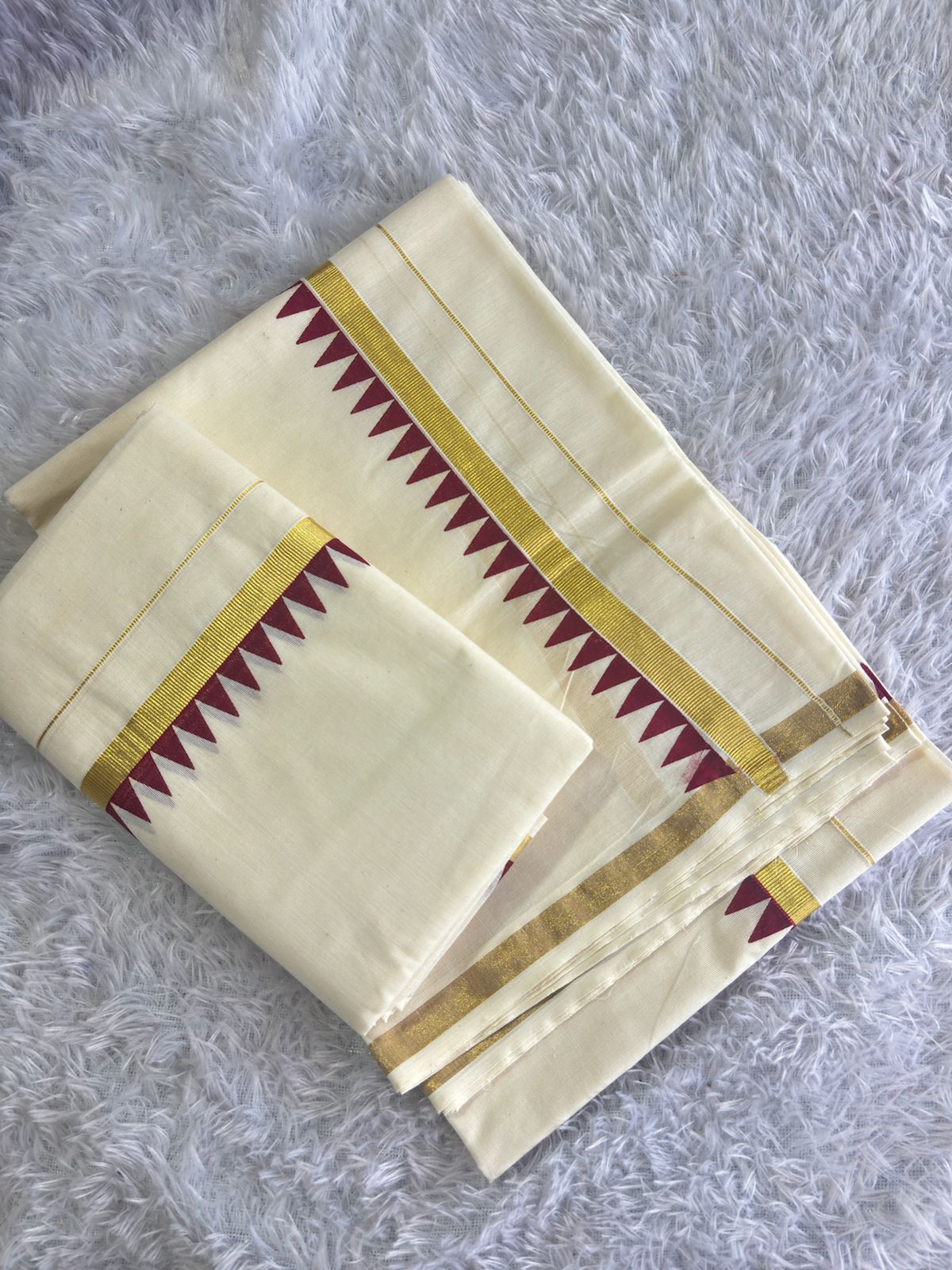 Anu Shree inspired temple set mundu 2.80 Premium quality