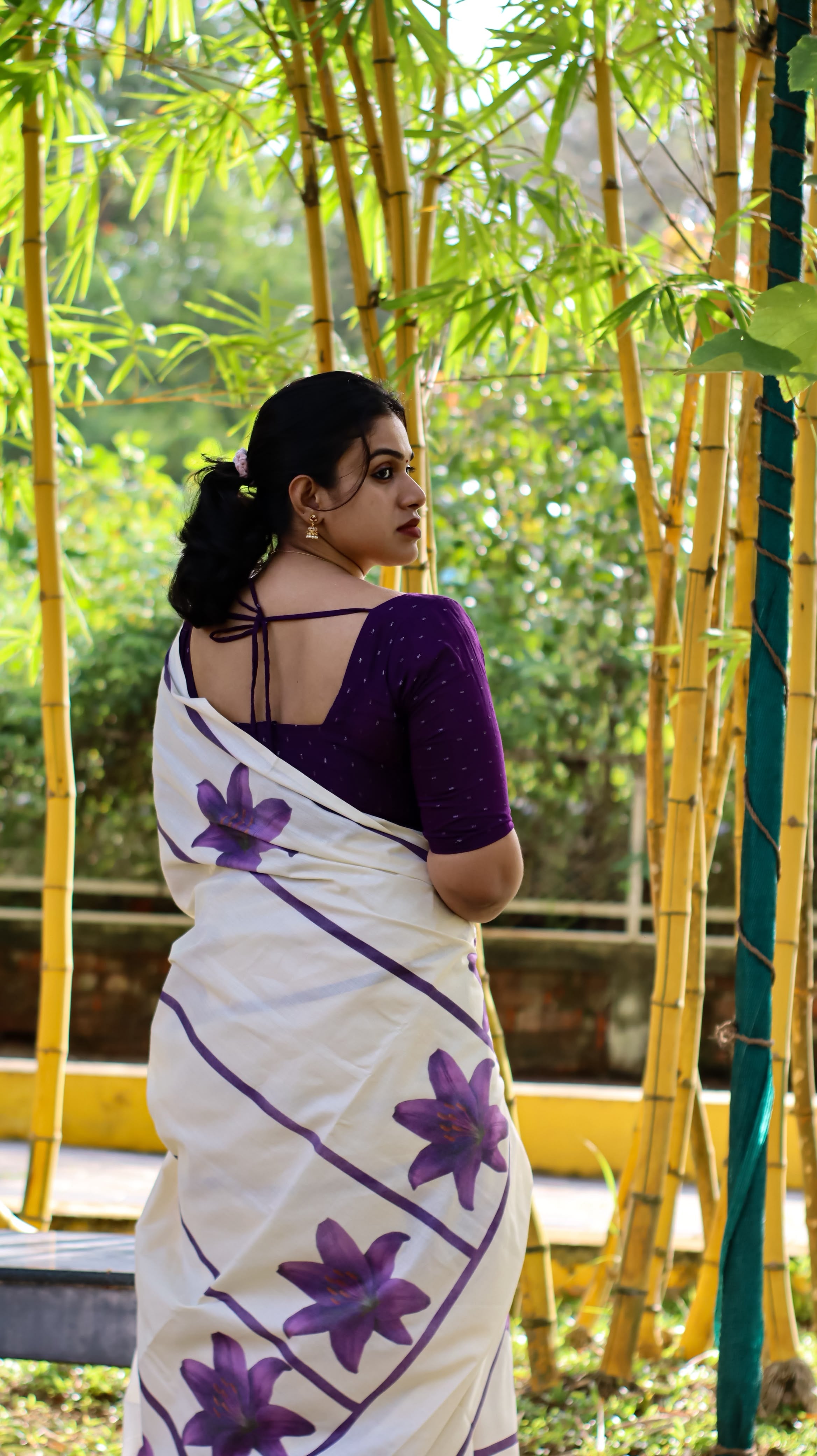 Lavender Stripes   : Pure cotton digital printed