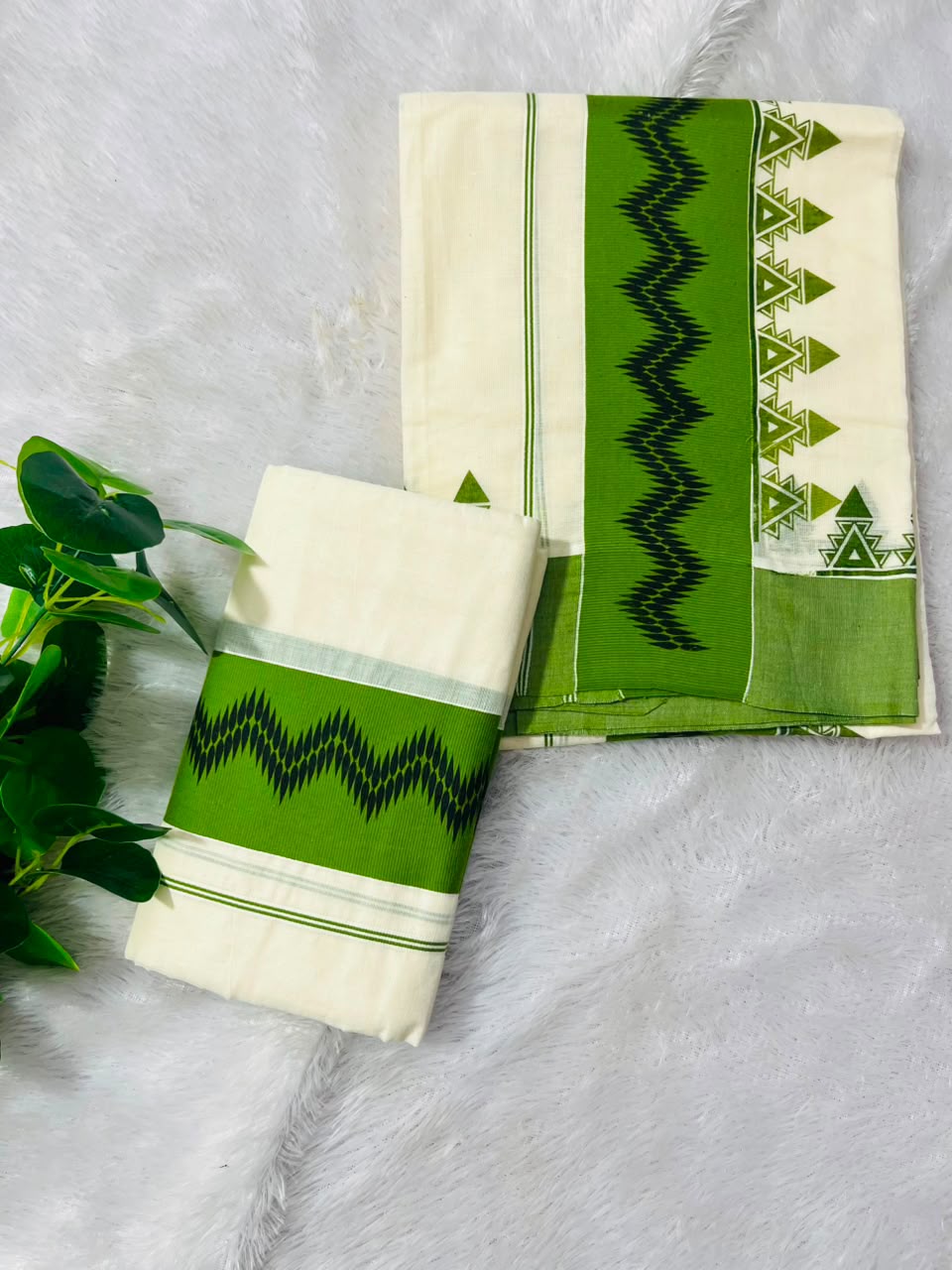 Midhunam : kattikara temple printed set mundu