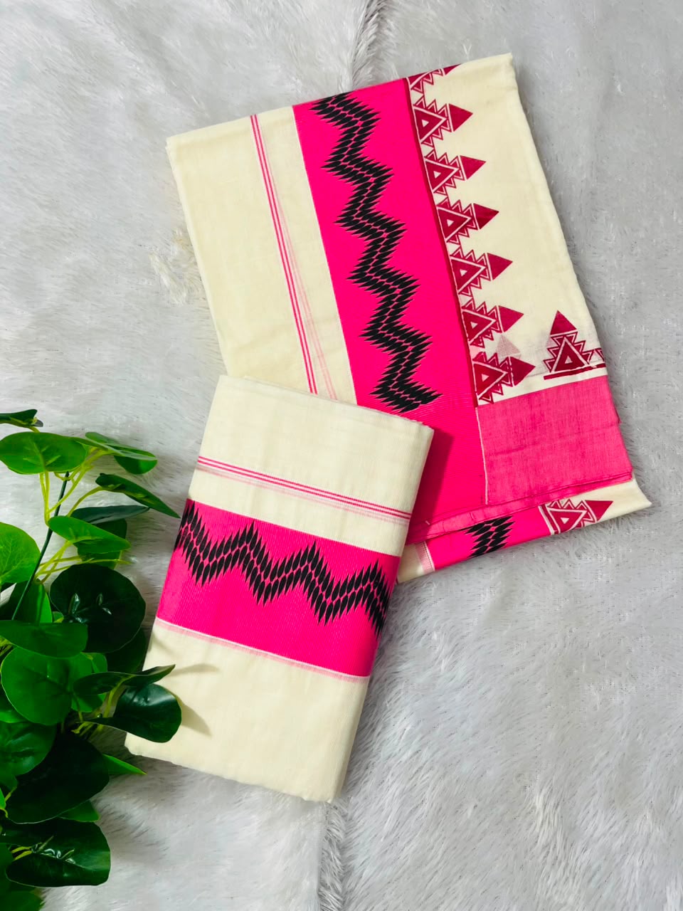 Midhunam : kattikara temple printed set mundu