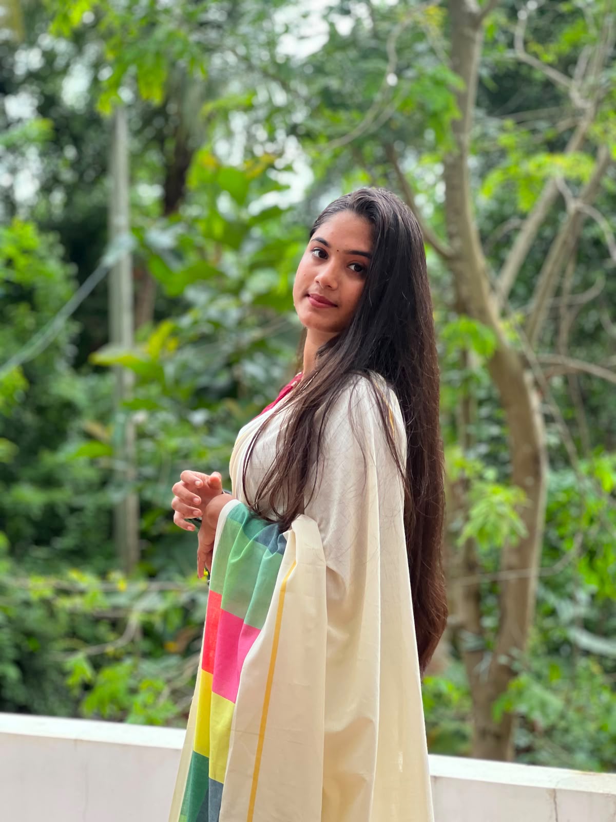 Madras check saree   : Pure cotton digital printed