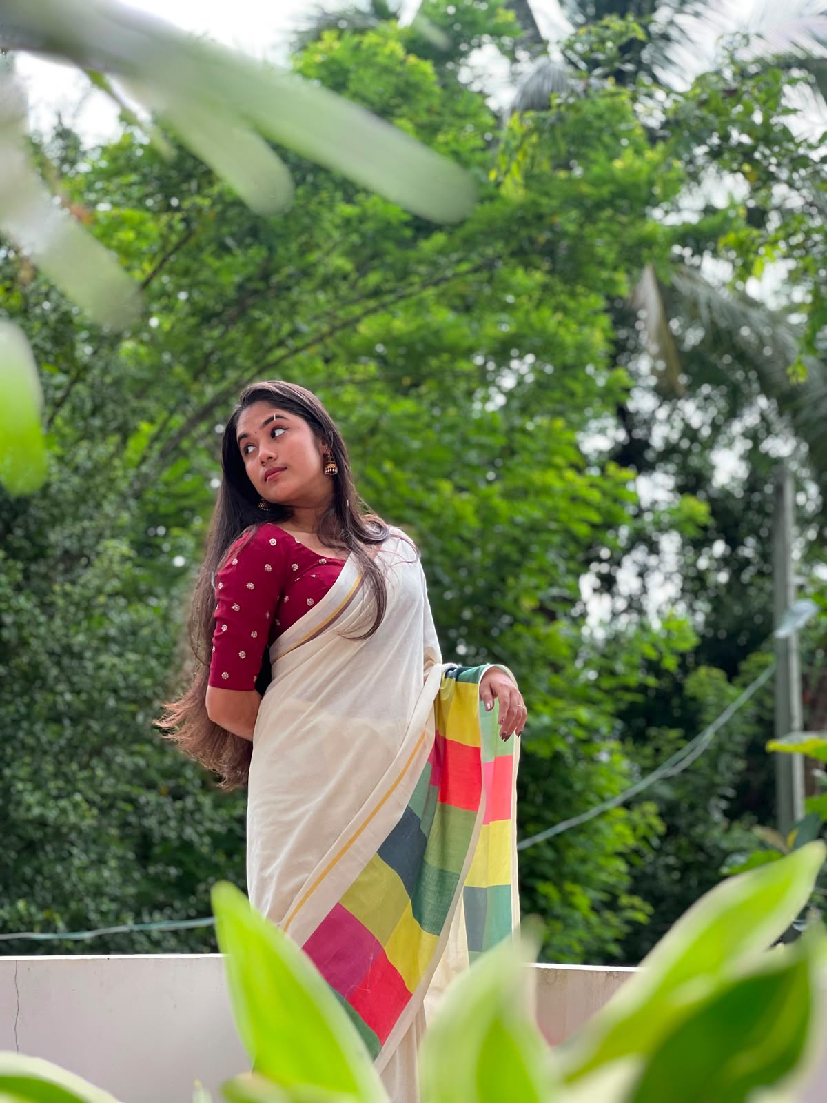 Madras check saree   : Pure cotton digital printed
