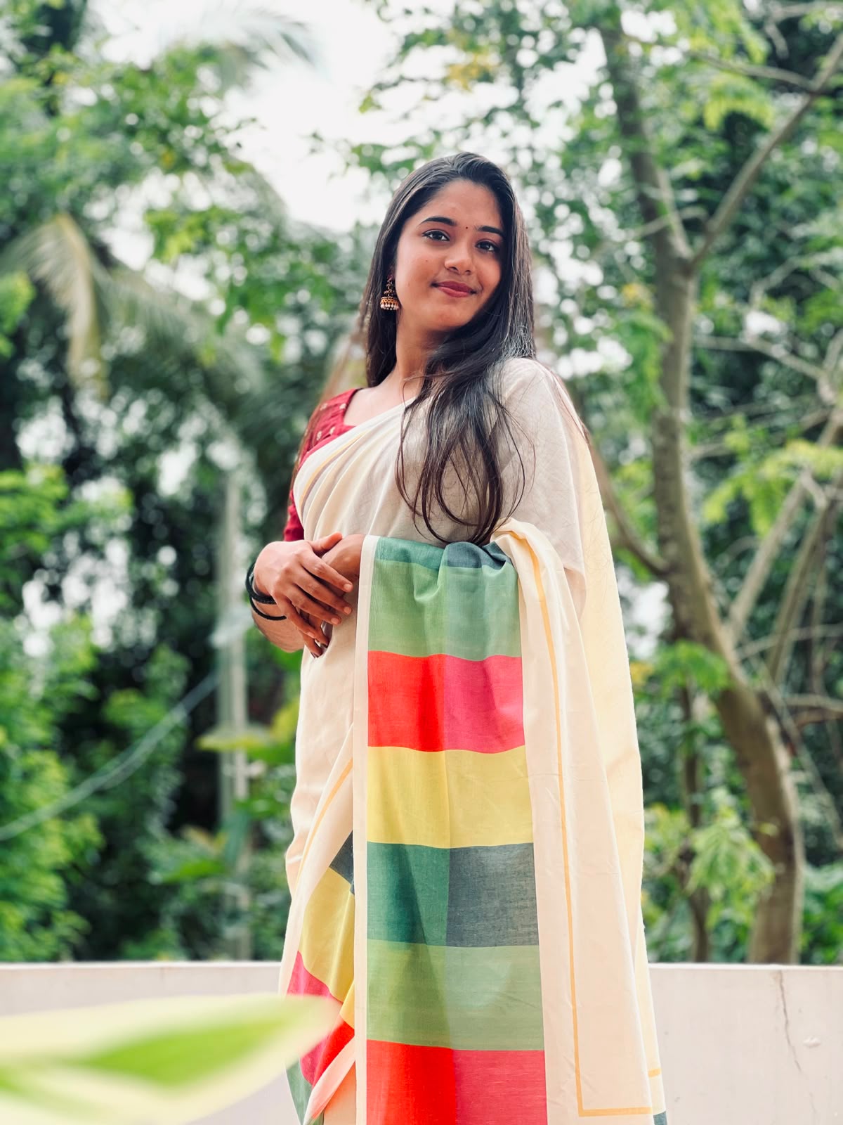 Madras check saree   : Pure cotton digital printed