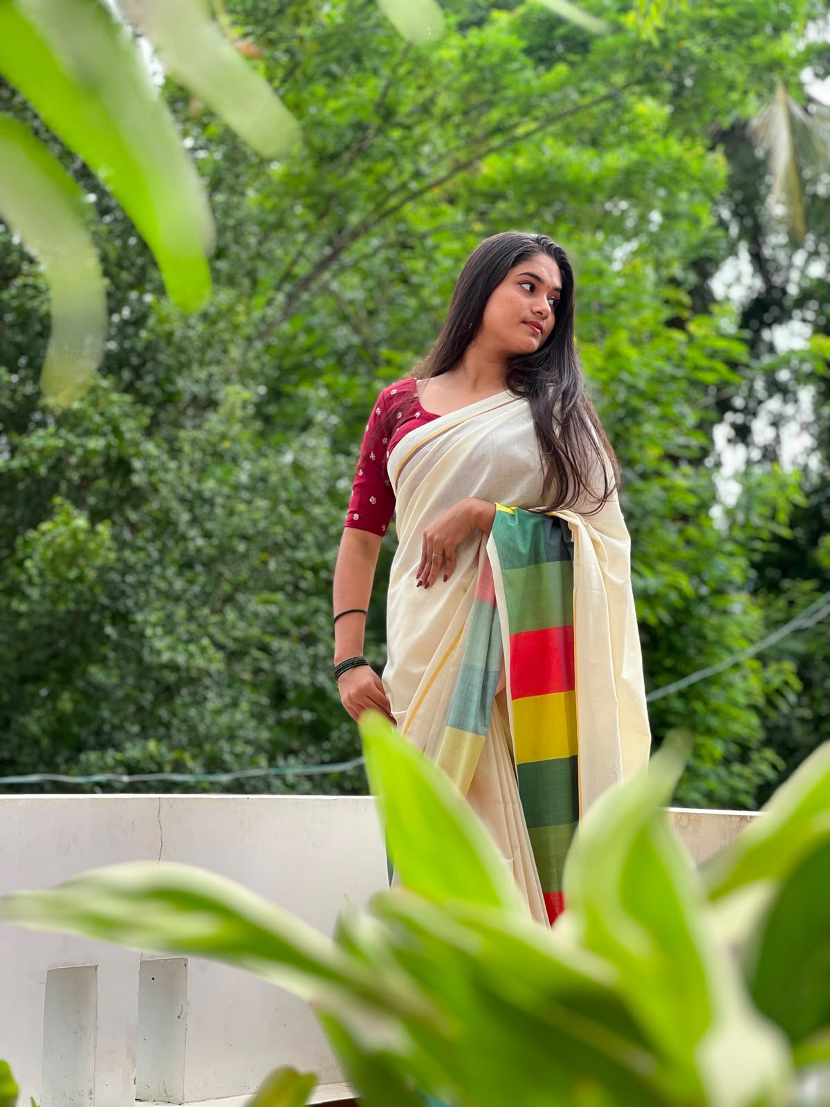 Madras check saree   : Pure cotton digital printed